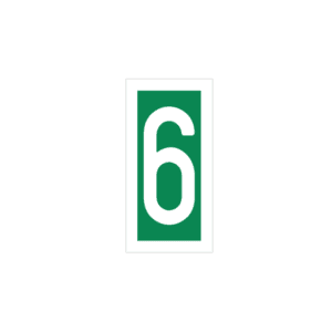 Number 6 Sign IMOH019