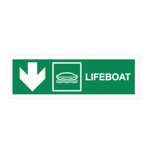 Lifeboat down Sign IMOH042