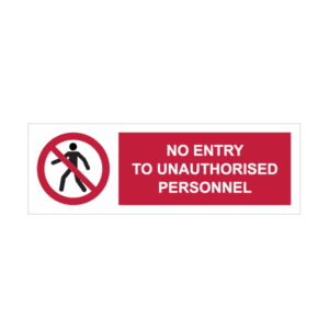 No entry unauth. pers. Sign IMOH098