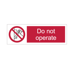Do not operate Sign IMOH105