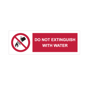 Do not exting, with water Sign IMOH109