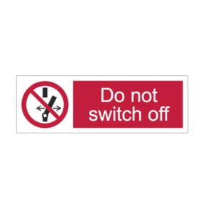 Do not switch off Sign IMOH111
