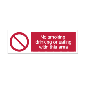 No smoking, drinking...... Sign IMOH121