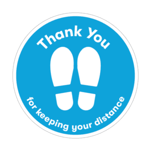 Thank You keeping your distance Sign FLOOR0-10