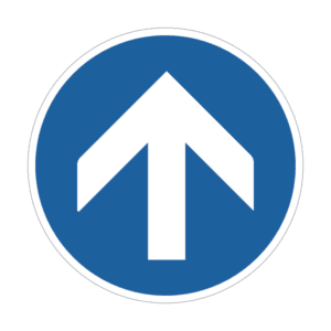 Up direction Blue arrow Sign FLOOR0-13