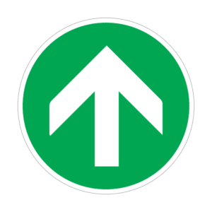 Up direction Green arrow Sign FLOOR0-14