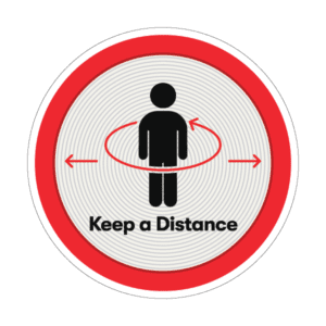 Keep a Distance Sign FLOOR0-18
