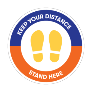 KEEP YOUR DISTANCE Sign FLOOR0-28