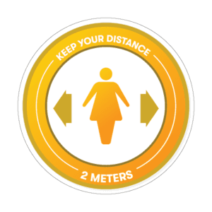 KEEP YOUR DISTANCE Sign FLOOR0-29