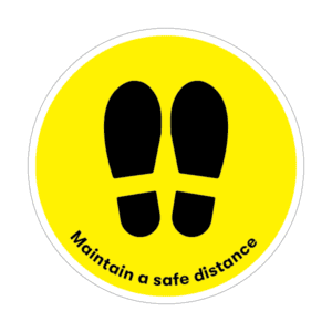 Maintain a safe distance Sign FLOOR0-8